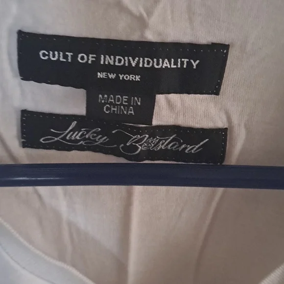 Cult of Individuality White Graphic Tee with Skull & Wings Accent - Picture 3 of 5